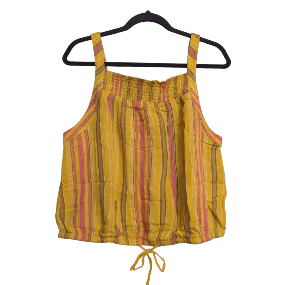 Prana Little Palm Cami Leapfrog Stripe (Yellow/Pink/Green) Tank Top Organic S